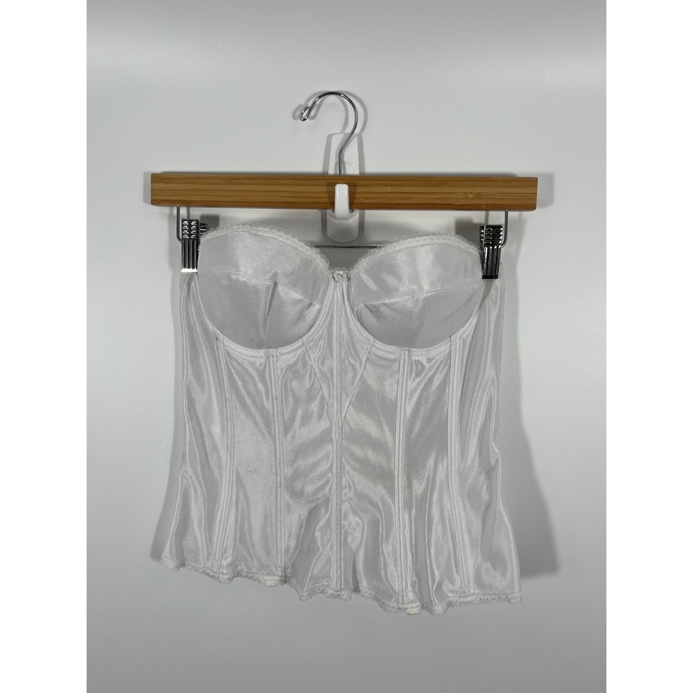 Bride Bachelorette Party Going Out Womens‎ Bustier Top 34C White Lace Floral